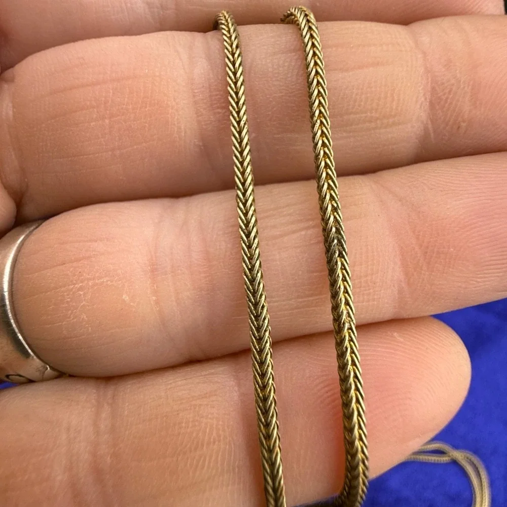 Vintage Gold‎ Filled Watch Chain Gold Tone Fancy Slider  48
